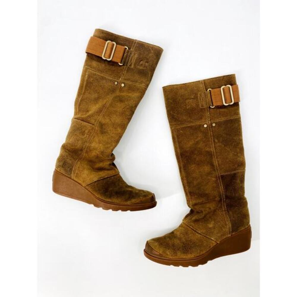 Sorel‎ 6 brown wedge Knee High Winter Boots